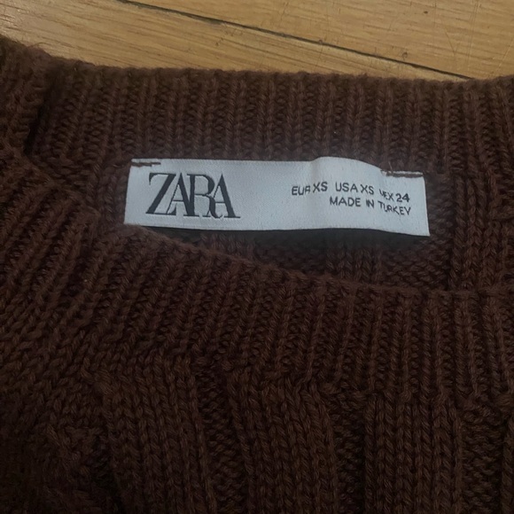 ZARA Ribbed Sweater Top - Picture 6 of 7